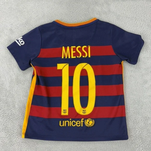 Nike Dri-Fit FC Barcelona Jersey Messi #10 Youth Small - Picture 7 of 11